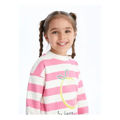 LC Waikiki LCW baby Crew Neck Striped Baby Girl Sweatshirt