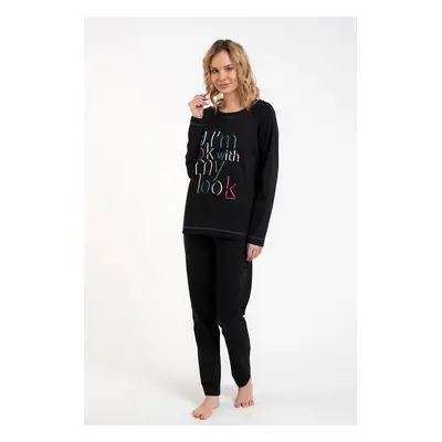 Women's pyjamas Olza, long sleeves, long legs - black