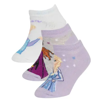 DEFACTO Girl Frozen 3-Pack Cotton Ankle Socks