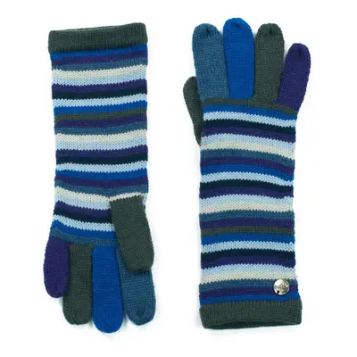 Art Of Polo Woman's Gloves rk13435-3 Blue/Multicolor