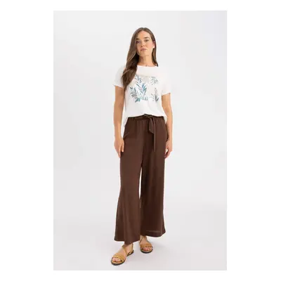 DEFACTO Culotte Wide Leg Crinkle Viscose Capri