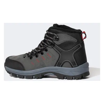 DEFACTO Boy's Serrated Sole Faux Leather Trekking Boots