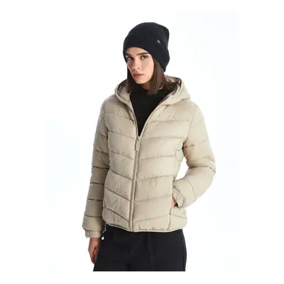 LC Waikiki Women's Hooded Plain Puffer Coat