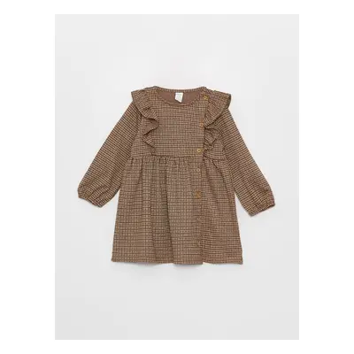 LC Waikiki Crew Neck Long Sleeve Baby Girl Dress