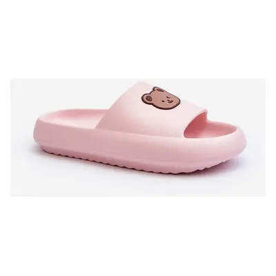 Women's Lightweight Foam Slippers with Teddy Bear, Pink Lia