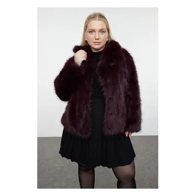 Trendyol Curve Claret Red Regular Fit Für Coat