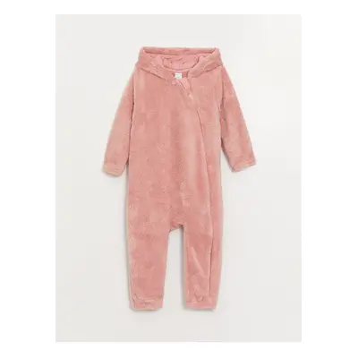 LC Waikiki Hooded Long Sleeve Baby Girl Plush Jumpsuit