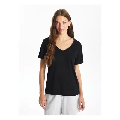 LC Waikiki V-Neck Plain Short Sleeve Women's T-Shirt