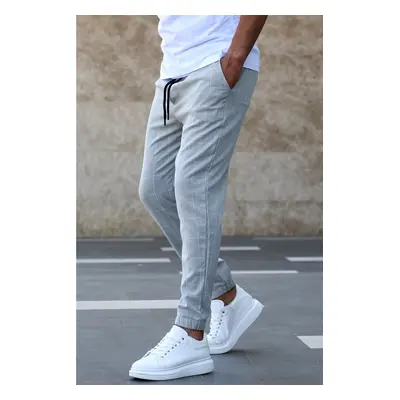 Madmext Plaid Gray Jogger