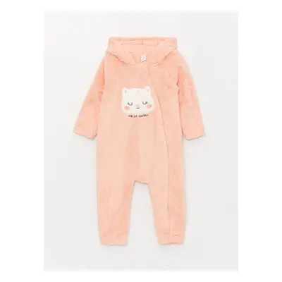 LC Waikiki Hooded Long Sleeve Baby Girl Plush Jumpsuit city