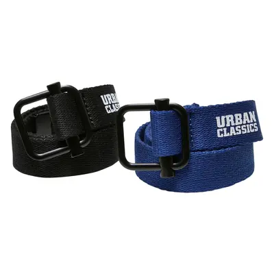 Industrial Canvas Belt Kids 2-Pack Black/Blue