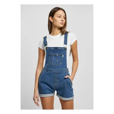 Women's Organic Shorts Dungaree Clear Blue Washed