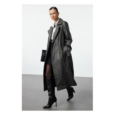 Trendyol Black Regular Trench Coat