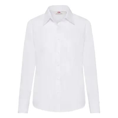 White women's classic poplin shirt Fruit Of The Loom