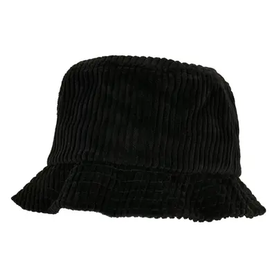 Large corduroy hat black