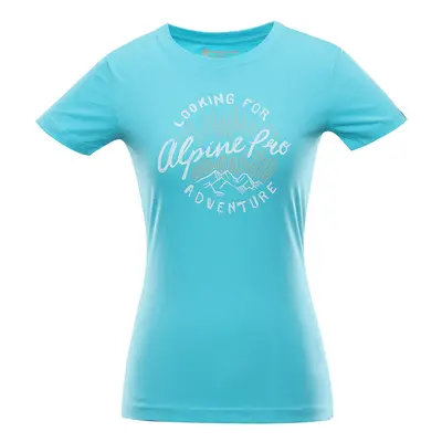 Women's cotton T-shirt ALPINE PRO UNEGA curacao variant pg