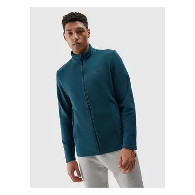 Men's fleece with a regular 4F stand-up collar - marine