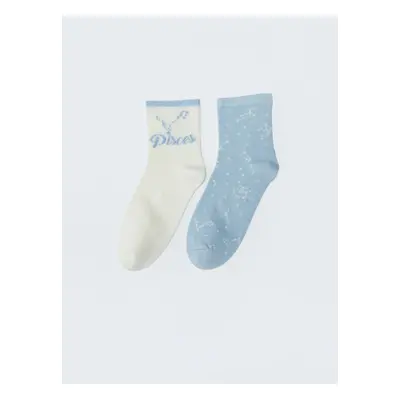 LC Waikiki 2-Piece Pisces Girls & Women's Crew Neck Socks