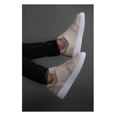 Riccon Unisex Sneaker Beige Suede Detail