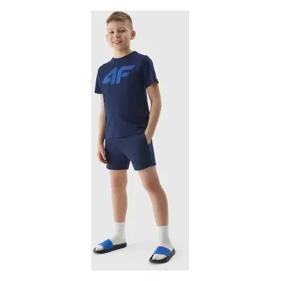 4F Boys' Tracksuit Shorts - Navy Blue