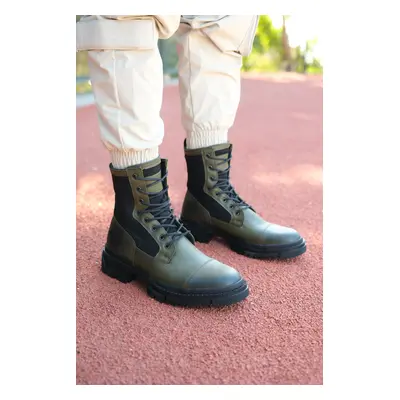 Riccon Khaki Green Men's Combat Boots