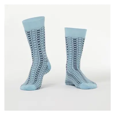 Men's socks with blue pattern