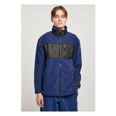 Patched spaceblue microfleece jacket