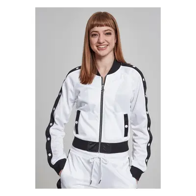 Women's jacket with wht/blk/wht button closure