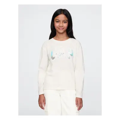 GAP Children's T-shirt with sequin logo - Girls