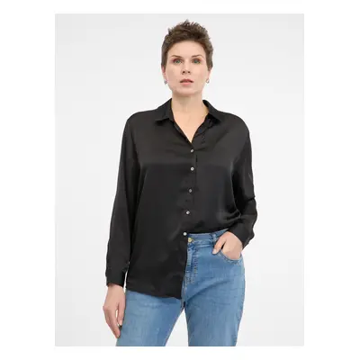 Black women's shirt with collar ORSAY - Women's