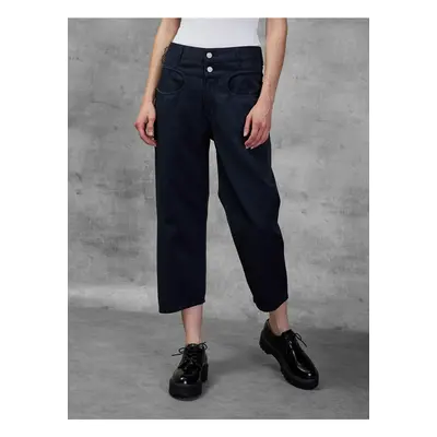 Women's Three-Quarter Pants Diesel Navy Blue - Women