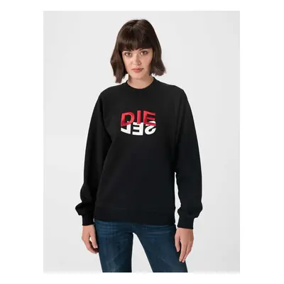 Women's Black Sweatshirt Diesel F-Ang - Women