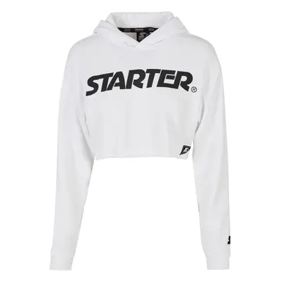 Ladies Starter Cropped Hoody White