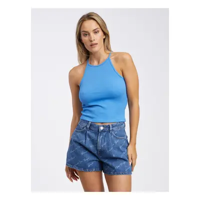 Women's Blue Basic Tank Top Pieces Costina - Women