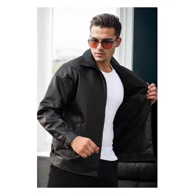 22265 Dewberry Mens PU Jacket-BLACK