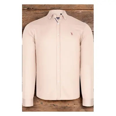 G674 DEWBERRY MEN'S SHIRT-PLAIN BEIGE