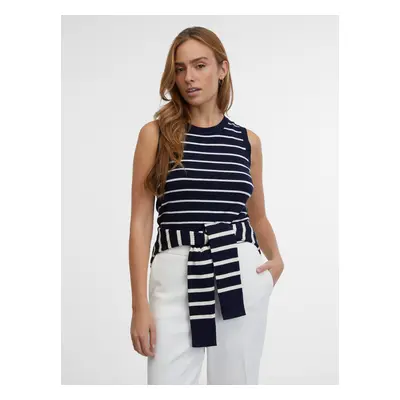 Orsay Women's Striped Top Navy Blue - Women's