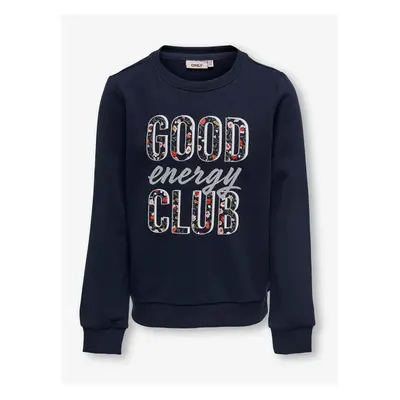 Dark blue girly sweatshirt ONLY Lena - Girls