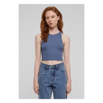 Women's Cropped Rib Top - Blue