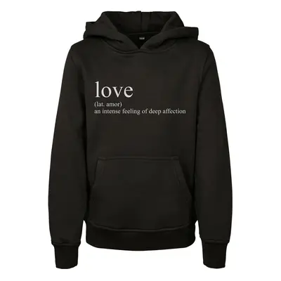 Kids Love Definition Hoody Black