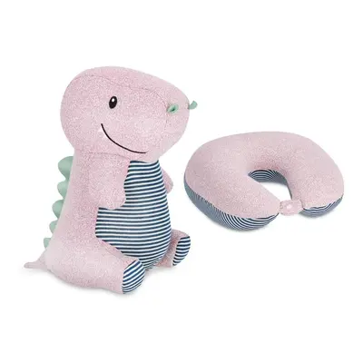 Spokey CUDDLY 2in1 Children's travel vankúšik and plush toy in one, hippo