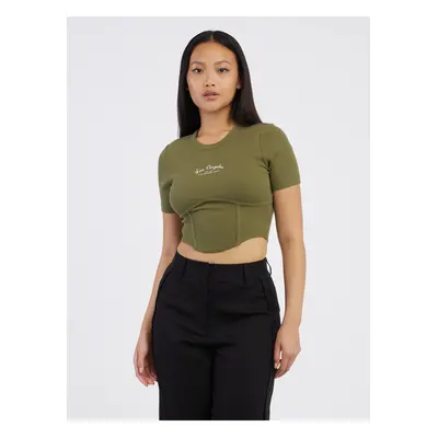 Khaki Womens Crop Top ONLY Lola - Women