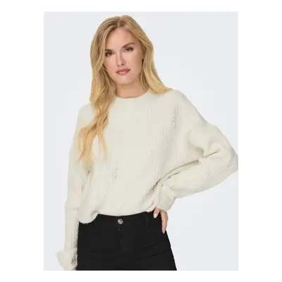 Women's cream sweater ONLY Marilla - Women