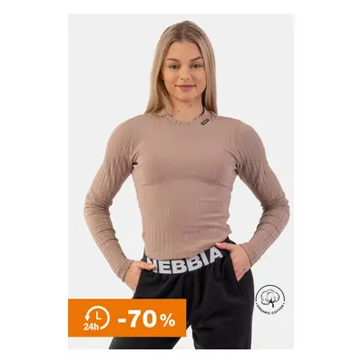 NEBBIA Ribbed long-sleeved T-shirt made of organic cotton