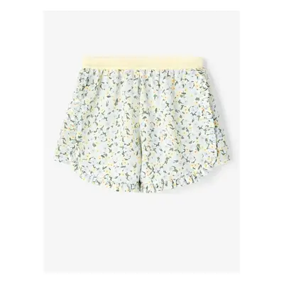 Yellow-Blue Girly Floral Shorts Name it Finna - unisex