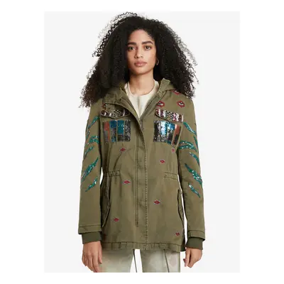 Khaki Desigual Flix Lightweight Jacket - Women