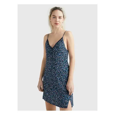 Dark Blue Ladies Floral Dress Tommy Jeans - Ladies