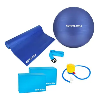 Spokey ASTEYA Yoga set - mat + gymnastic ball incl. pump + block + belt