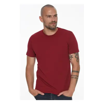 T8569 DEWBERRY BICYCLE COLLAR MEN'S T-SHIRT-BURGUNDY