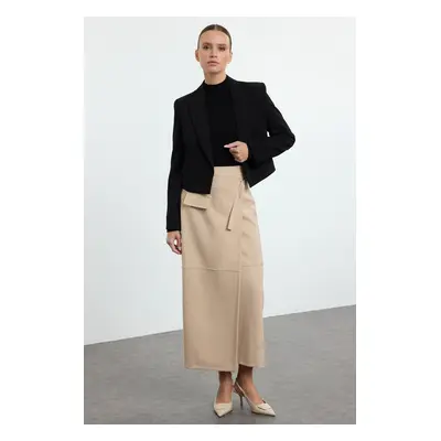 Trendyol Beige Closure Detailed Woven Skirt